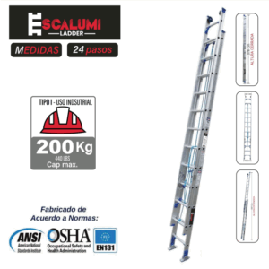 Escalera Telescópica Aluminio 24P
