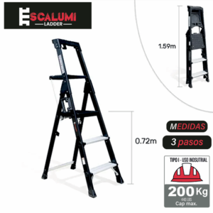 Escalera Portatil High Quality 3 pasos - ALUMINIO