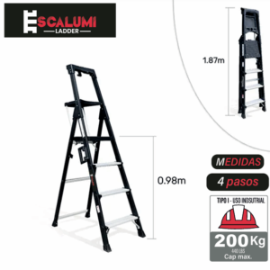 Escalera Portatil High Quality 4 Pasos – ALUMINIO