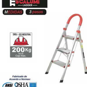 Escalera Tipo Taburete Aluminio 3P