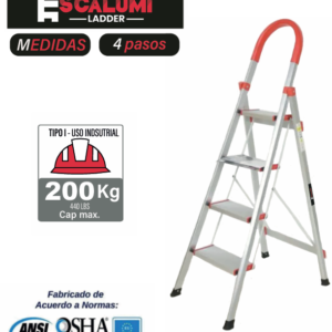 Escalera Tipo Taburete Aluminio 4P
