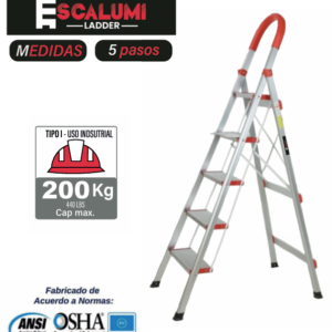 Escalera Tipo Taburete Aluminio 5P