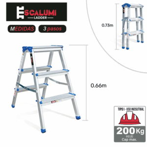 Banqueta Doble Acceso - Aluminio 3 Pasos