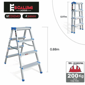 Banqueta Doble Acceso - Aluminio 4 Pasos
