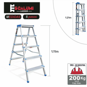 Banqueta Doble Acceso - Aluminio 5 Pasos