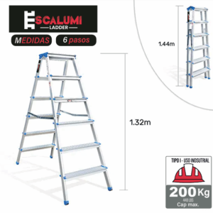 Banqueta Doble Acceso - Aluminio 6 Pasos