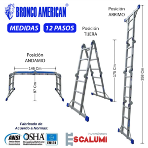Multiusos 12 Pasos Bronco American - Aluminio