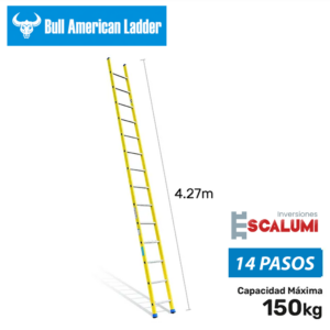 Escalera Arrimo de Fibra de Vidrio 14 Pasos Bull American Ladder
